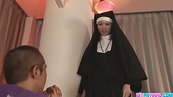 Japanese Milf Rika Sakurai'S Wild Anal Encounter With A Man Dressed As A Nun